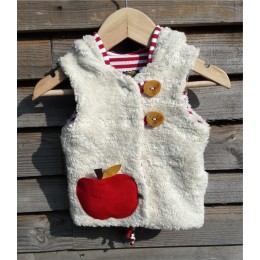 Gilet à capuche de lutin "pomme"